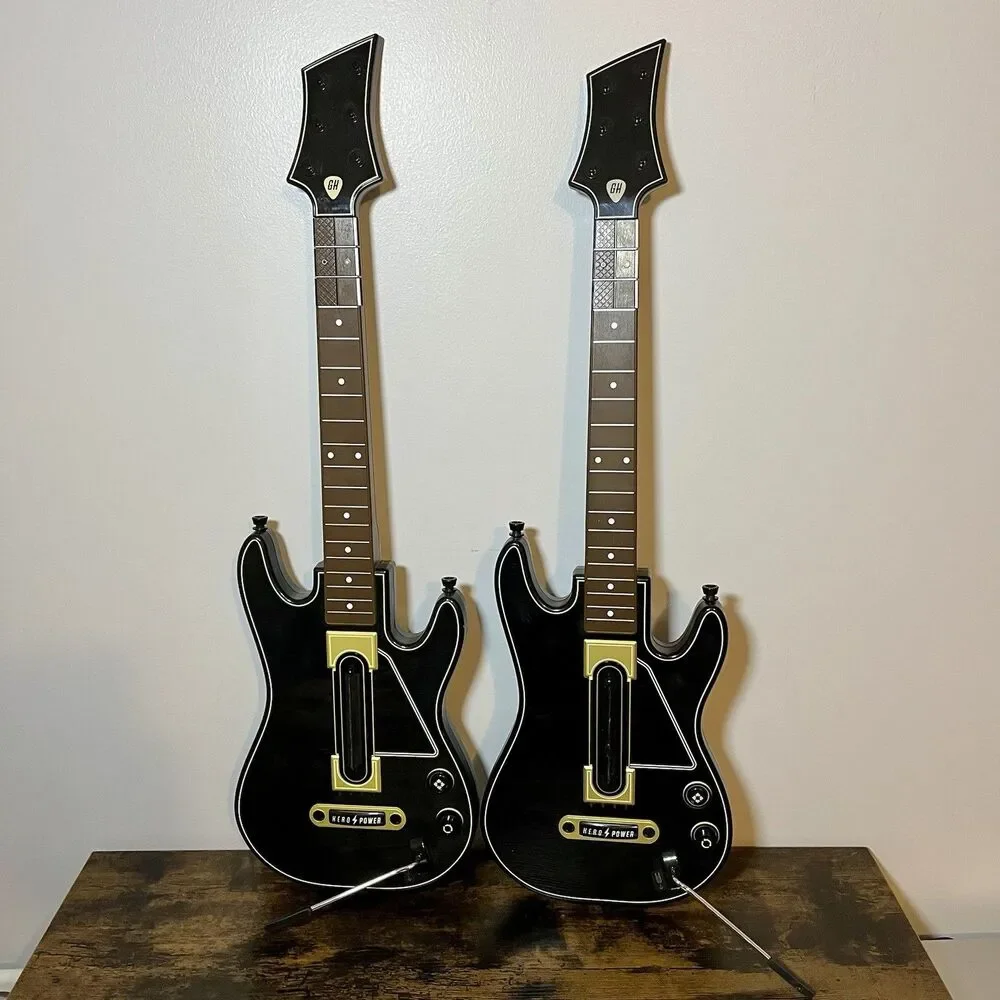 Set of 2 Guitar Hero PS4 Wireless Guitar Controllers Untested Parts Repair Lots
